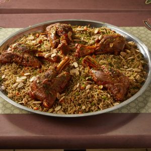 Roasted Lamb and Goat Shank Tray Catering Mediterranean Food Minneapolis